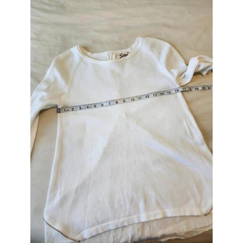 Sogi White Sweater XS 100% Cotton Athleisure Resortwear - Picture 7 of 11